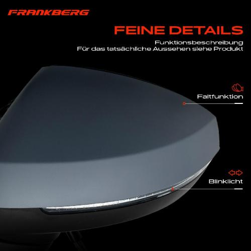 Frankberg 1x Außenspiegel Links für Audi A3 A3 Sportback 8V1 8VK 8VA 8VF 1.2L 1.4L Bj ab 2012 Bild Frankberg 1x Außenspiegel Links für Audi A3 A3 Sportback 8V1 8VK 8VA 8VF 1.2L 1.4L Bj ab 2012