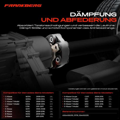 1x Gelenkscheibe Hardyscheibe Kardanwelle Hinten für Mercedes-Benz C-Klasse W204 E-Klasse CLS Bild 1x Gelenkscheibe Hardyscheibe Kardanwelle Hinten für Mercedes-Benz C-Klasse W204 E-Klasse CLS