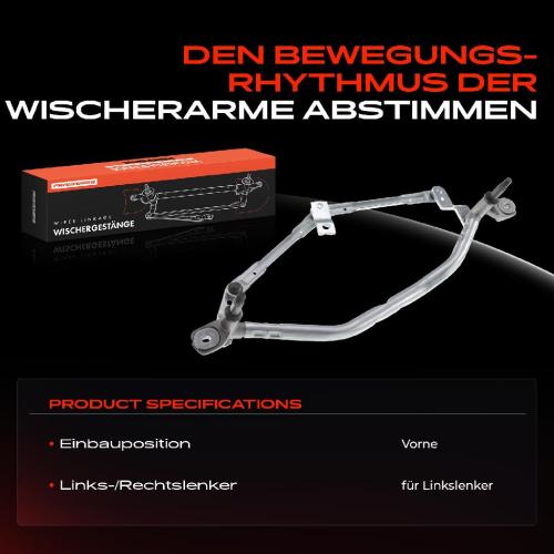 1x Wischergestänge Vorne für Peugeot 207 WA WC 2006-2009 Bild 1x Wischergestänge Vorne für Peugeot 207 WA WC 2006-2009