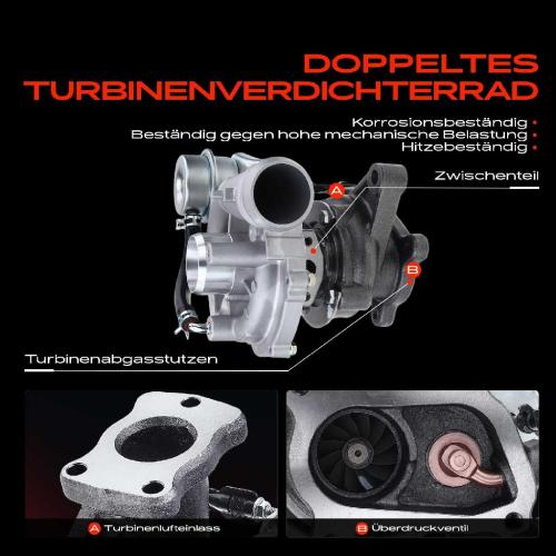 1x Abgasturbolader für Citroën Berlingo/Berlingo First MPV Kasten/MPV C5 I I Break Xsara Coupe Picasso Peugeot Bild 1x Abgasturbolader für Citroën Berlingo/Berlingo First MPV Kasten/MPV C5 I I Break Xsara Coupe Picasso Peugeot