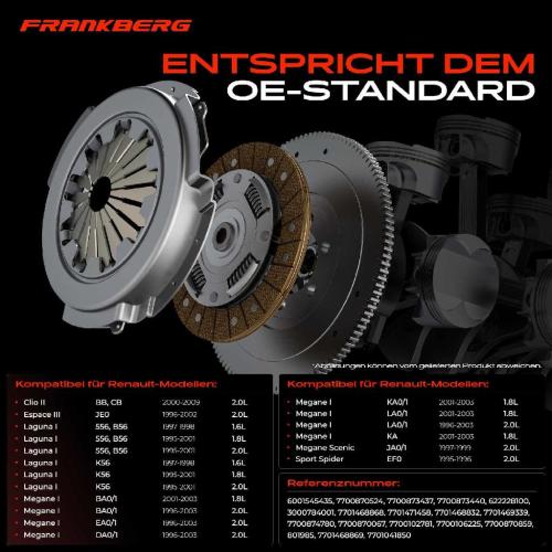 Frankberg 1x Kupplungssatz f r Renault Clio II Espace III Laguna I Grandtour Megane Cabriolet Coach Klasseic Kombi Bild Frankberg 1x Kupplungssatz f r Renault Clio II Espace III Laguna I Grandtour Megane Cabriolet Coach Klasseic Kombi