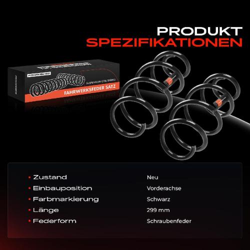 Frankberg 2x Fahrwerksfeder Vorderachse für Seat Ibiza IV 6J5 6P1 6J1 6P5 Skoda Fabia II 542 2010-2015 Bild Frankberg 2x Fahrwerksfeder Vorderachse für Seat Ibiza IV 6J5 6P1 6J1 6P5 Skoda Fabia II 542 2010-2015