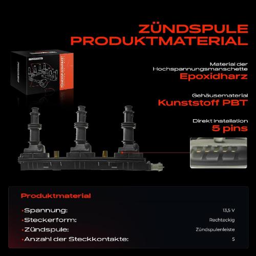 Frankberg 1x Zündmodul Zündspule für Cadillac CTS Opel Omega B Caravan Vectra CC 3.2L 2.6L 2000-2007 Bild Frankberg 1x Zündmodul Zündspule für Cadillac CTS Opel Omega B Caravan Vectra CC 3.2L 2.6L 2000-2007