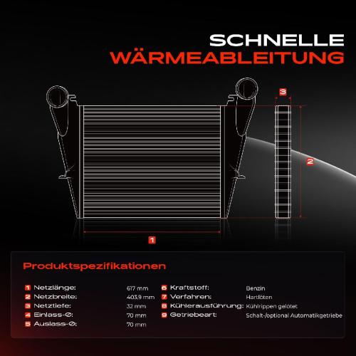 1x Ladeluftkühler Turbokühler für VW Golf VI Passat Audi A3 TT Seat Leon Altea XL Bild 1x Ladeluftkühler Turbokühler für VW Golf VI Passat Audi A3 TT Seat Leon Altea XL