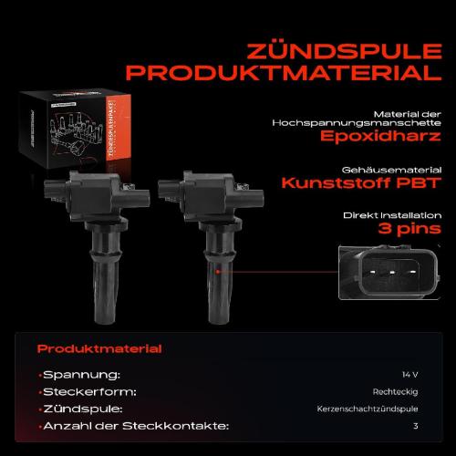 Frankberg 2x Zündmodul Zündspule für Hyundai Getz Santa Fé I Sonata IV Trajet Tucson KIA Magentis Sorento Bild Frankberg 2x Zündmodul Zündspule für Hyundai Getz Santa Fé I Sonata IV Trajet Tucson KIA Magentis Sorento