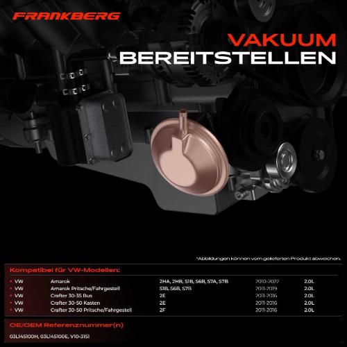 1x Unterdruckpumpe für VW Amarok Crafter 30-35 Bus 2E Bild 1x Unterdruckpumpe für VW Amarok Crafter 30-35 Bus 2E