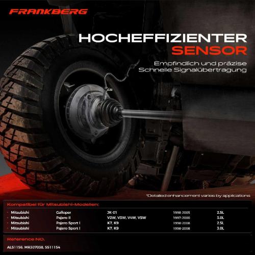 1x ABS Sensor Vorderachse links für Mitsubishi Galloper Pajero II Sport I 2.5L 3.0L 1997-2008 Bild 1x ABS Sensor Vorderachse links für Mitsubishi Galloper Pajero II Sport I 2.5L 3.0L 1997-2008