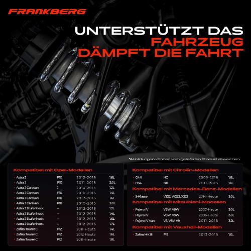 Frankberg 2x Fahrwerksfeder Hinterachse für Opel Astra Zafira Citroën C4 Mercedes Mitsubishi Bj ab 2006 Bild Frankberg 2x Fahrwerksfeder Hinterachse für Opel Astra Zafira Citroën C4 Mercedes Mitsubishi Bj ab 2006