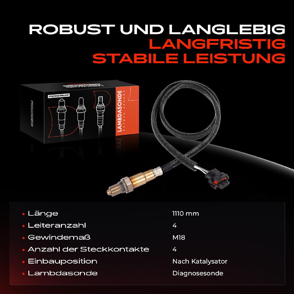 1x Lambdasonde Diagnosesonde Nach Katalysator für Opel Astra G F67 Astra H L48 Zafira A F75