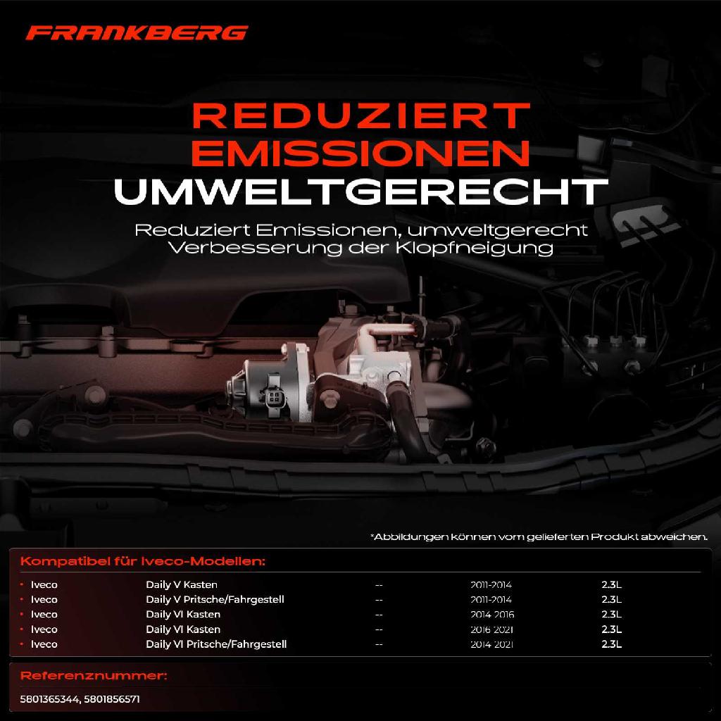 1x AGR-Ventil Abgasrückführungsventil für Iveco Daily V Kasten V Pritsche/Fahrgestell VI VI