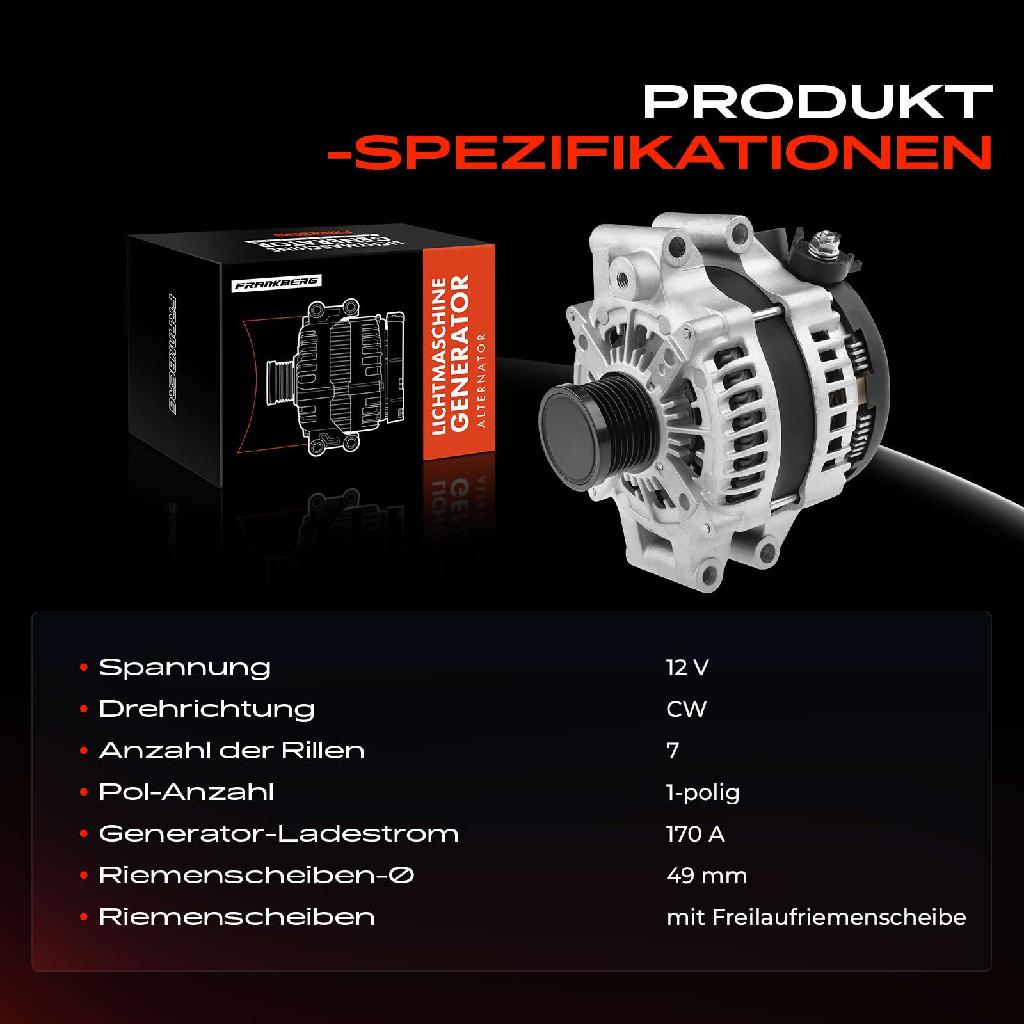 1x Lichtmaschine Generator für BMW Z4 Roadster E89 sDrive 35 i 35 is 3.0L