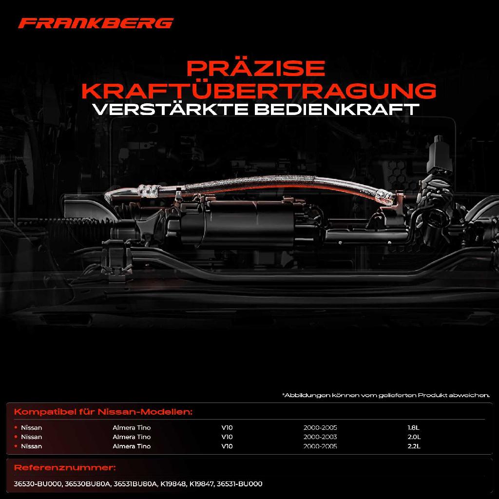 2x Seilzug Feststellbremse Hinterachse beidseitig für Nissan Almera Tino V10 2000-2006