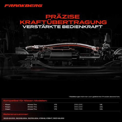 2x Seilzug Feststellbremse Hinterachse beidseitig für Nissan Almera Tino V10 2000-2006 Bild 2x Seilzug Feststellbremse Hinterachse beidseitig für Nissan Almera Tino V10 2000-2006