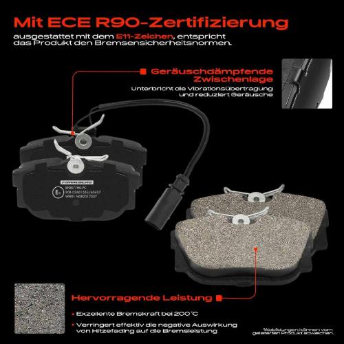 4x Bremsbeläge Hinterachse für VW Transporter IV Bus Kasten Pritsche/Fahrgestell 1990-2003 Bild 4x Bremsbeläge Hinterachse für VW Transporter IV Bus Kasten Pritsche/Fahrgestell 1990-2003