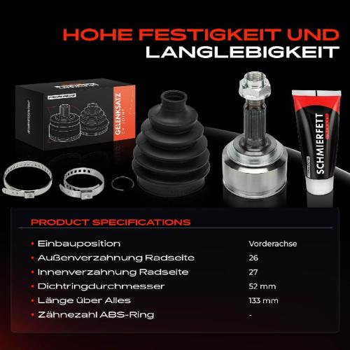 1x Antriebswelle Gelenksatz Vorderachse für Honda City Stufenheck Insight Jazz III IV Bild 1x Antriebswelle Gelenksatz Vorderachse für Honda City Stufenheck Insight Jazz III IV