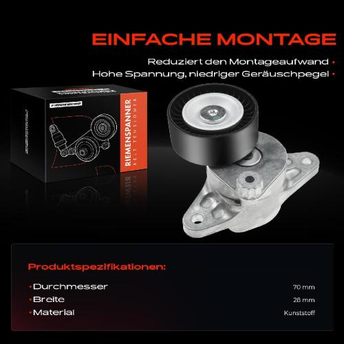 1x Spannrolle Riemenspanner für Mercedes-Benz W211 E400 W463 G400 W163 ML400 W220 S400 Bild 1x Spannrolle Riemenspanner für Mercedes-Benz W211 E400 W463 G400 W163 ML400 W220 S400