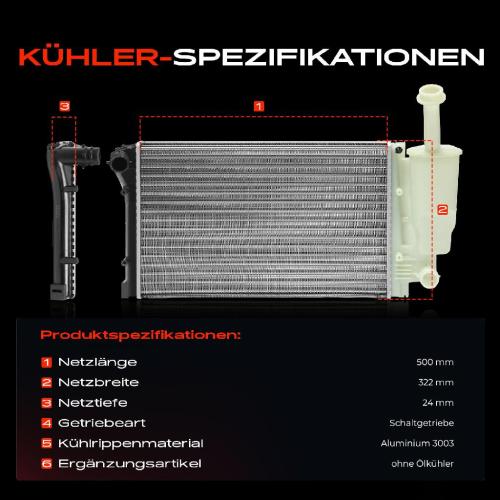 1x Kühler Wasserkühler Motorkühler für Fiat Panda Kasten/Schrägheck 169 1.1L 1.2L 1.4L Bild 1x Kühler Wasserkühler Motorkühler für Fiat Panda Kasten/Schrägheck 169 1.1L 1.2L 1.4L
