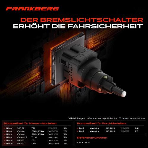 1x Bremslichtschalter für Ford Maverick Nissan 300 ZX NP300 Pathfinder Serena Bild 1x Bremslichtschalter für Ford Maverick Nissan 300 ZX NP300 Pathfinder Serena