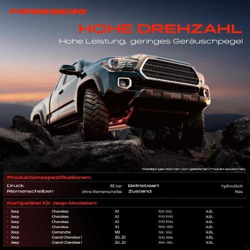 1x Servopumpe hydraulisch für Jeep Cherokee XJ Grand Cherokee I ZJ 1993-1995 Comanche MJ 1991-1992 4.0L Bild 1x Servopumpe hydraulisch für Jeep Cherokee XJ Grand Cherokee I ZJ 1993-1995 Comanche MJ 1991-1992 4.0L