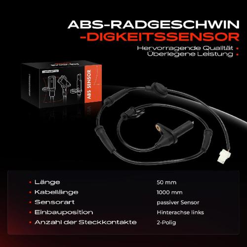 Frankberg 1x ABS Sensor Hinterachse links für Hyundai Highway Van Trajet FO 2.0L 2.7L 1999-2008 Bild Frankberg 1x ABS Sensor Hinterachse links für Hyundai Highway Van Trajet FO 2.0L 2.7L 1999-2008