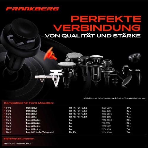 10x Befestigungsclips Stoßstange für Ford Transit Bus Kasten 2000-2014 Bild 10x Befestigungsclips Stoßstange für Ford Transit Bus Kasten 2000-2014