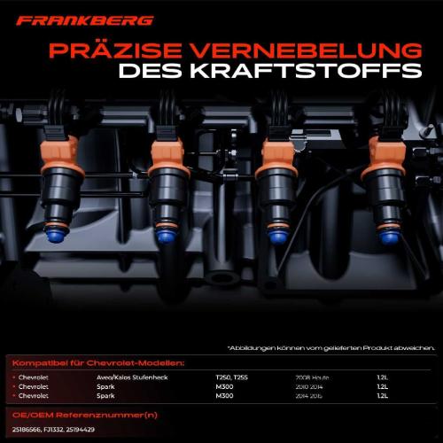 4x Einspritzventil Einspritzdüse für Chevrolet Spark Aveo/Kalos Stufenheck 1.2L Bild 4x Einspritzventil Einspritzdüse für Chevrolet Spark Aveo/Kalos Stufenheck 1.2L