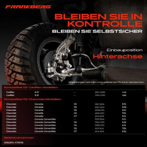 2x Koppelstange Hinterachse für Cadillac XLR Chevrolet Corvette Convertible 4.4L 4.6L 1997-2019 Bild 2x Koppelstange Hinterachse für Cadillac XLR Chevrolet Corvette Convertible 4.4L 4.6L 1997-2019
