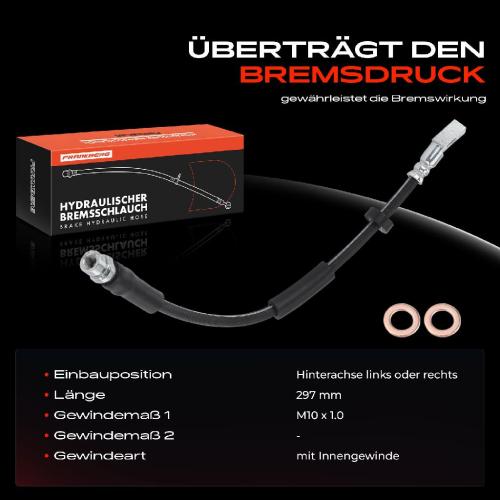 1x Bremsschlauch Bremsschläuche Hinterachse Links oder Rechts für Jaguar X-Type CF1 X400 X-Type Estate Bild 1x Bremsschlauch Bremsschläuche Hinterachse Links oder Rechts für Jaguar X-Type CF1 X400 X-Type Estate