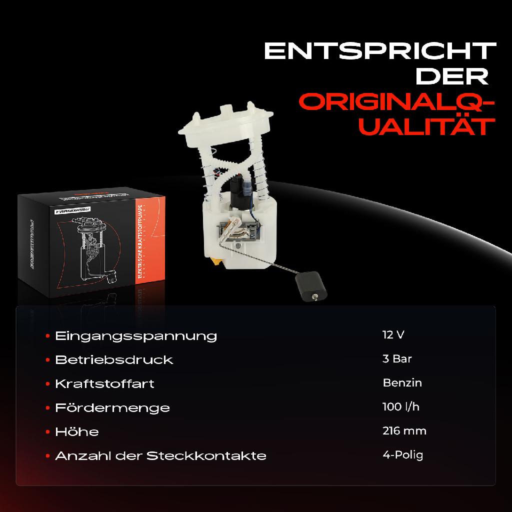 1x Kraftstoffpumpe für Ford Fiesta V JD JH Fiesta V Van Fusion JU 1.2L 1.3L 1.4L 1.6L 2001-2012