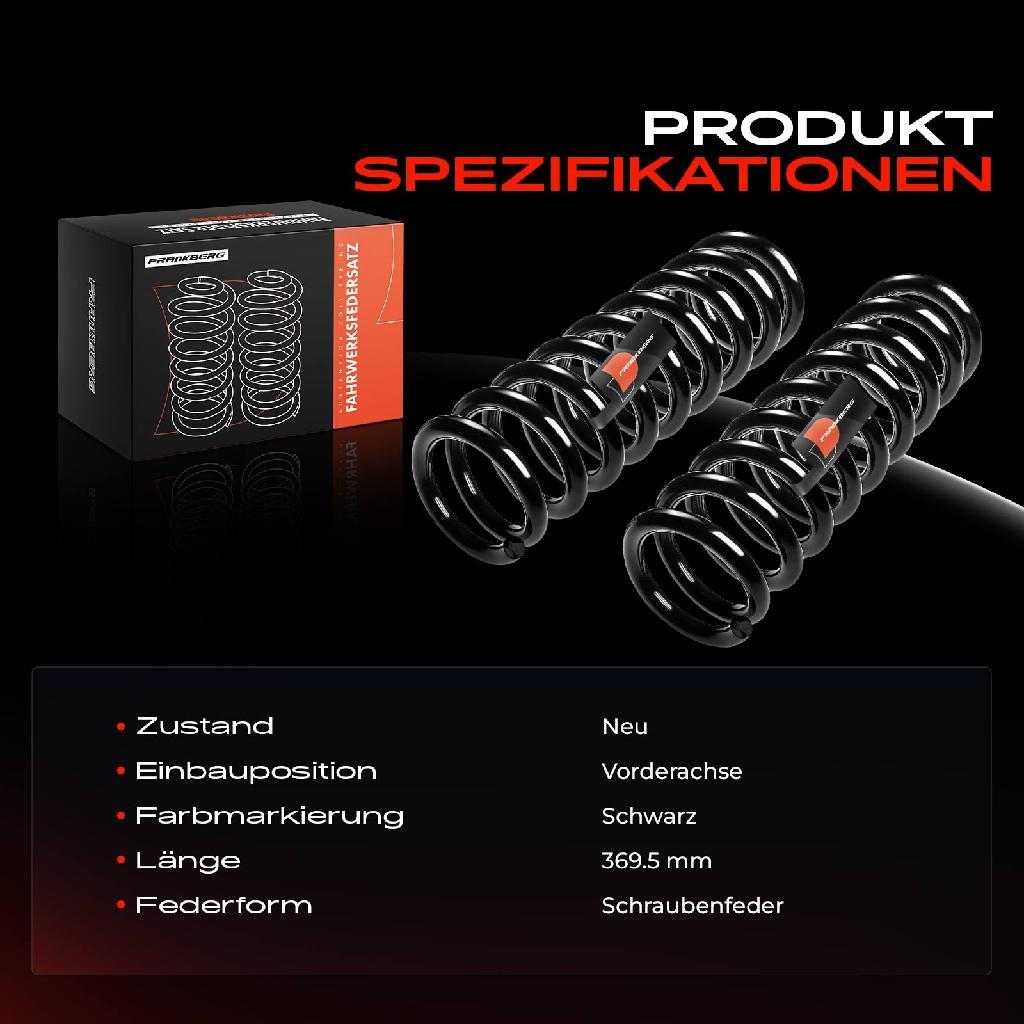 2x Fahrwerksfeder Vorderachse für Nissan NP300 Navara D40 2.5L Bj ab 2005