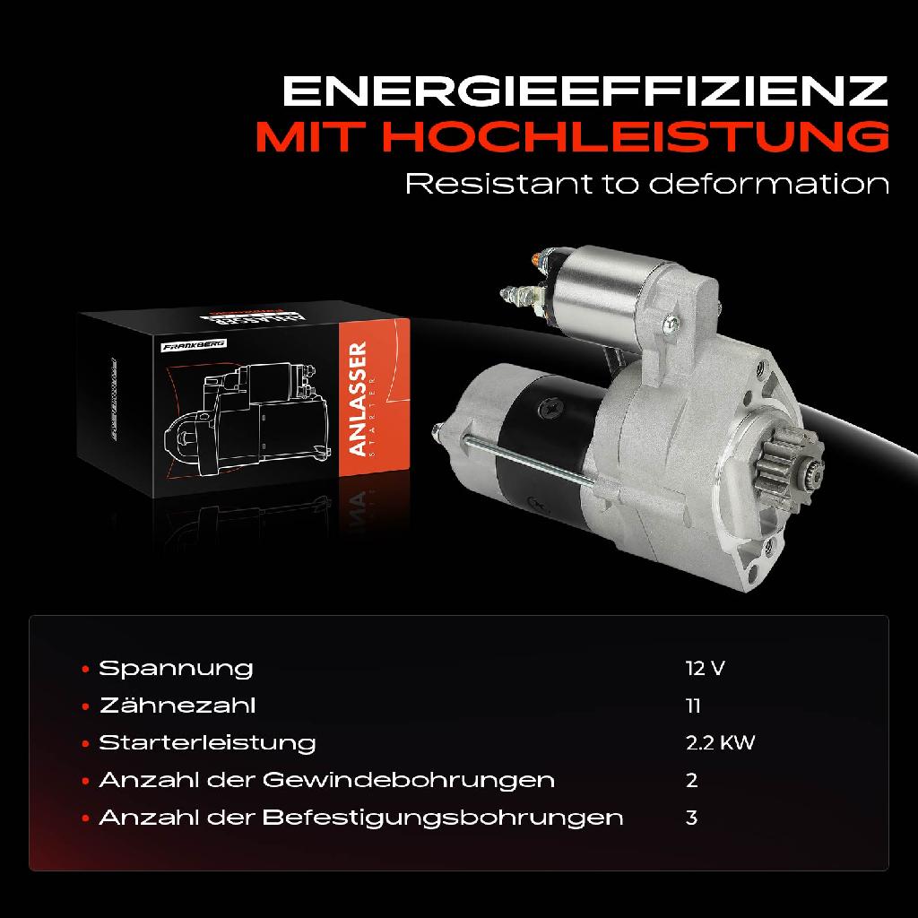 1x Anlasser Starter für Nissan Cabstar Murano II Van NP300 Navara Pick-up Pritsche/Fahrgestell