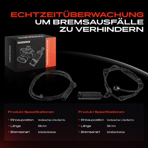 2x Warnkontakt Bremsbelagverschleiß Vorderachse für BMW 3er Cabriolet Coupe Touring E46 Z4 Roadster E85 Bild 2x Warnkontakt Bremsbelagverschleiß Vorderachse für BMW 3er Cabriolet Coupe Touring E46 Z4 Roadster E85