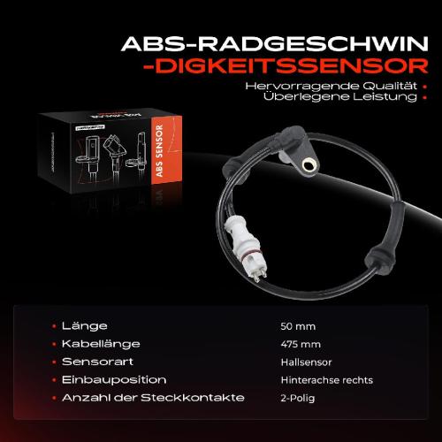 Frankberg 1x ABS Sensor Hinterachse rechts f r Dacia Logan Express MCV Renault I Kombi Twingo 1.2L 2002-2015 Bild Frankberg 1x ABS Sensor Hinterachse rechts f r Dacia Logan Express MCV Renault I Kombi Twingo 1.2L 2002-2015