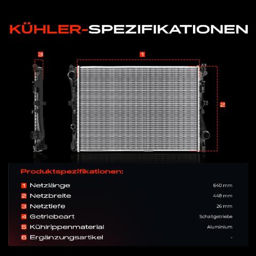 Frankberg 1x Kühler Wasserkühler Motorkühler für Mercedes-Benz W205 S205 W213 C205 1.6L-3.0L Bild Frankberg 1x Kühler Wasserkühler Motorkühler für Mercedes-Benz W205 S205 W213 C205 1.6L-3.0L
