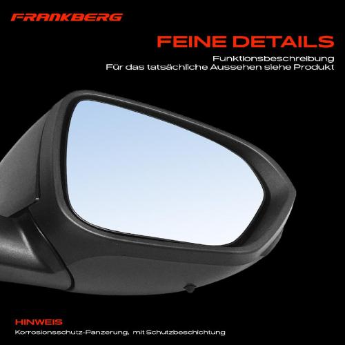 Frankberg 1x Außenspiegel Rechts für Dacia Duster HS 1.5L 1.6L 2010-2012 Bild Frankberg 1x Außenspiegel Rechts für Dacia Duster HS 1.5L 1.6L 2010-2012