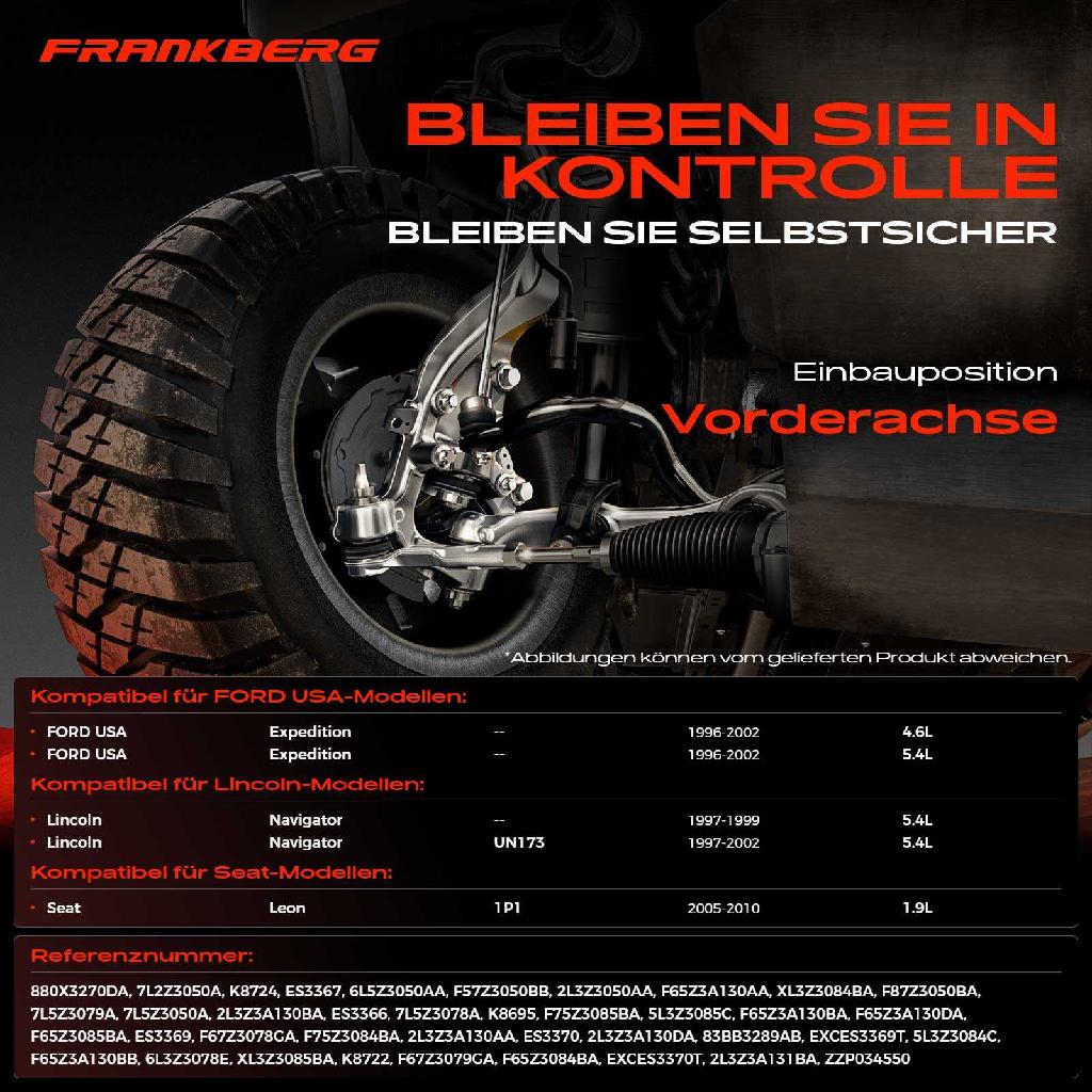 1x Querlenker Satz Vorderachse für FORD USA Expedition Lincoln Navigator Seat Leon 4.6L 5.4L 1.9L 1996-2010