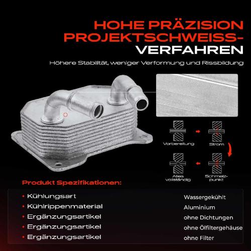 1x Ölkühler Motoröl für Ford C-Max Focus II Galaxy Mondeo IV S-Max 1.8L 2004-2015 Bild 1x Ölkühler Motoröl für Ford C-Max Focus II Galaxy Mondeo IV S-Max 1.8L 2004-2015