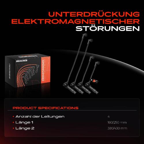 4x Zündleitungssatz Zündkabel für Opel Antara Astra F CC Omega B Vectra A B Bild 4x Zündleitungssatz Zündkabel für Opel Antara Astra F CC Omega B Vectra A B