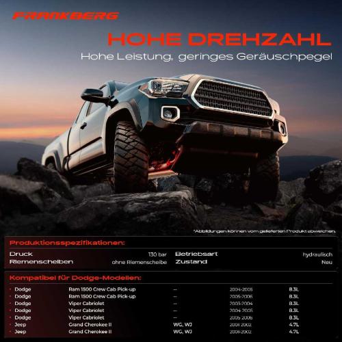 1x Servopumpe hydraulisch für Dodge Ram 1500 Viper 2003-2006 Jeep Grand Cherokee II WJ WG 2001-2004 Bild 1x Servopumpe hydraulisch für Dodge Ram 1500 Viper 2003-2006 Jeep Grand Cherokee II WJ WG 2001-2004