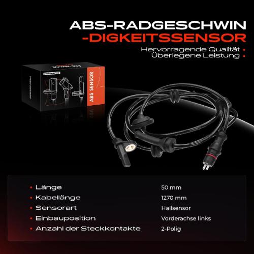 Frankberg 1x ABS Sensor Vorderachse links für Fiat Doblo 223 Doblo MPV 119 223 1.2L 1.4L 1.6L 1.9L 2001-2010 Bild Frankberg 1x ABS Sensor Vorderachse links für Fiat Doblo 223 Doblo MPV 119 223 1.2L 1.4L 1.6L 1.9L 2001-2010