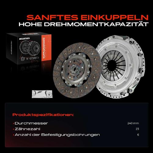Frankberg 1x Kupplungssatz für VW Golf VII Variant VIII Audi A3 Limousine Sportback TT Roadster Seat Leon SC ST Skoda Bild Frankberg 1x Kupplungssatz für VW Golf VII Variant VIII Audi A3 Limousine Sportback TT Roadster Seat Leon SC ST Skoda
