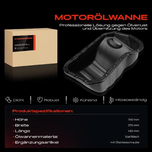 Frankberg 1x Ölwanne Motorölwanne für VW Golf I Cabriolet Passat Santana Audi 80 100 A4 A6 Cabriolet Coupe Bild Frankberg 1x Ölwanne Motorölwanne für VW Golf I Cabriolet Passat Santana Audi 80 100 A4 A6 Cabriolet Coupe