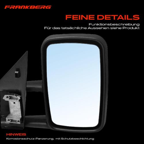 Frankberg 1x Außenspiegel Rechts für Mercedes-Benz Sprinter B901 B902 B903 B904 B905 1995-2006 Bild Frankberg 1x Außenspiegel Rechts für Mercedes-Benz Sprinter B901 B902 B903 B904 B905 1995-2006