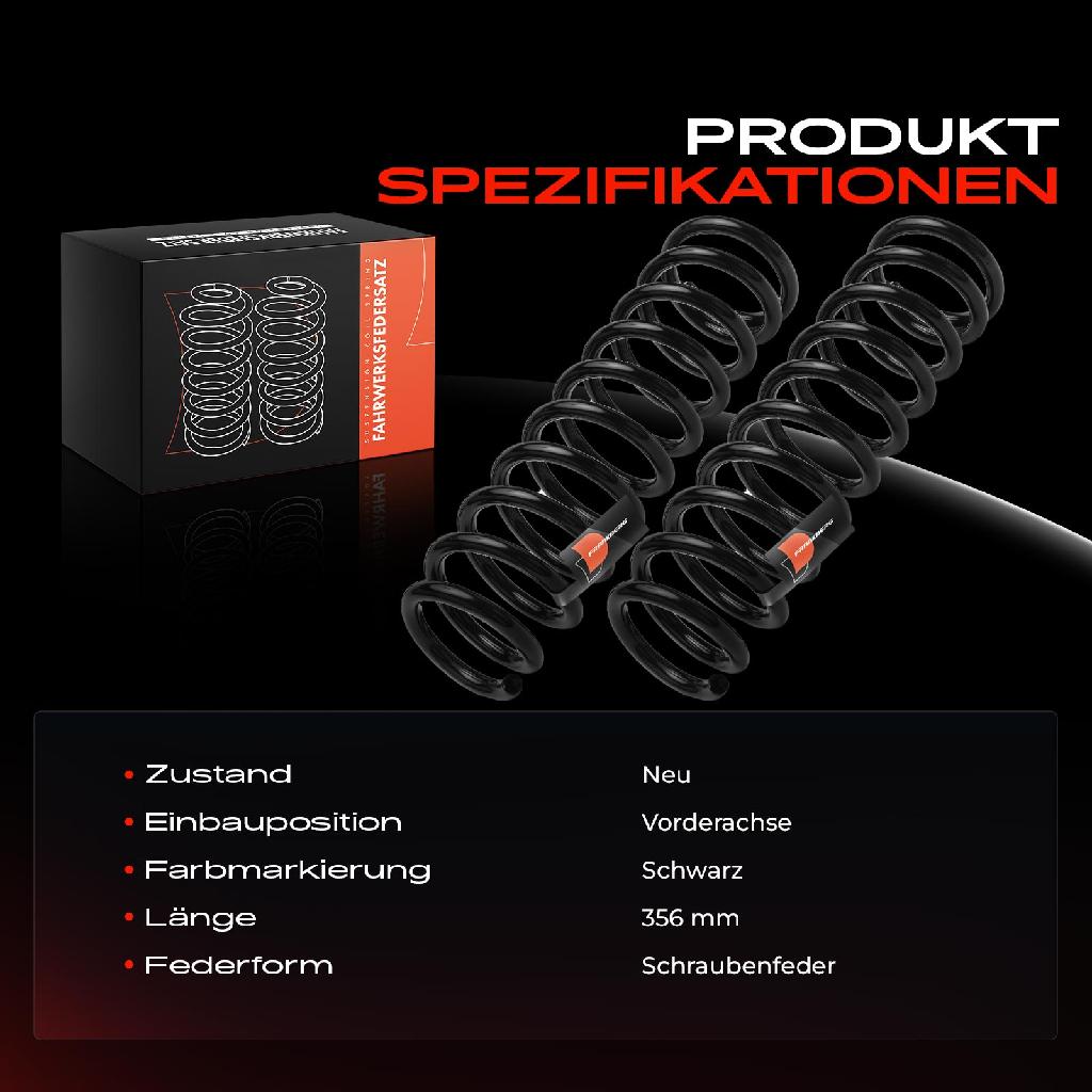 2x Fahrwerksfeder Vorderachse für Honda Prelude V BB 2.0L 1997-2000