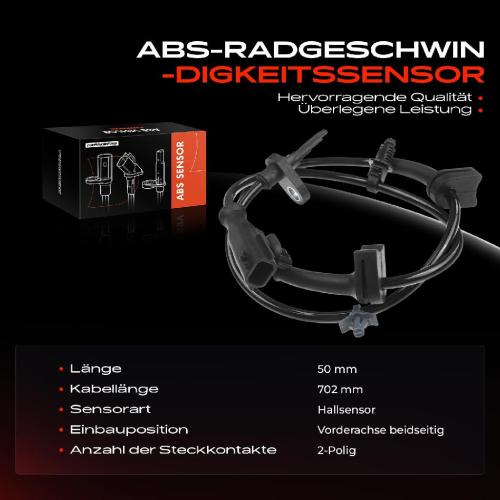 Frankberg 1x ABS Sensor Vorderachse beidseitig für Ford B-Max Van Fiesta Stufenheck VI KA 1.0L 1.4L 1.5L Bj ab 2008 Bild Frankberg 1x ABS Sensor Vorderachse beidseitig für Ford B-Max Van Fiesta Stufenheck VI KA 1.0L 1.4L 1.5L Bj ab 2008