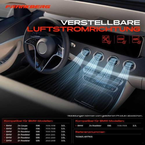 1x Luftdüse Armaturenbrett Vorne Links für BMW Z4 Coupe Roadster E85 E86 Bild 1x Luftdüse Armaturenbrett Vorne Links für BMW Z4 Coupe Roadster E85 E86
