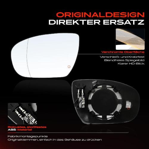 1x Spiegelglas Außenspiegel links für Hyundai i20 Active Coupe Hatchback Van GB IB Bild 1x Spiegelglas Außenspiegel links für Hyundai i20 Active Coupe Hatchback Van GB IB