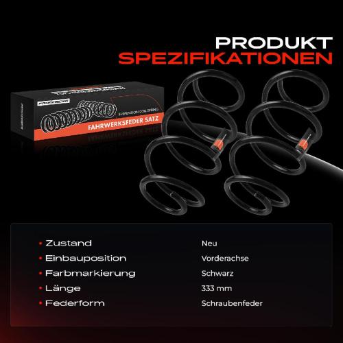 Frankberg 2x Fahrwerksfeder Vorderachse für Hyundai i40 VF i40 CW 1.6L 2011-2015 Bild Frankberg 2x Fahrwerksfeder Vorderachse für Hyundai i40 VF i40 CW 1.6L 2011-2015