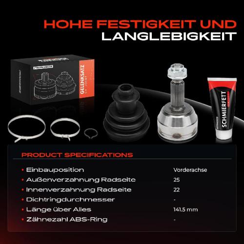 1x Antriebswelle Gelenksatz Vorderachse für Ford Escort AAL ABL ALL Fiesta Puma Mazda 121 Bild 1x Antriebswelle Gelenksatz Vorderachse für Ford Escort AAL ABL ALL Fiesta Puma Mazda 121