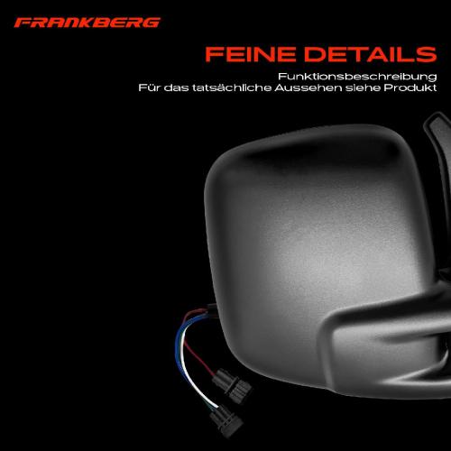 Frankberg 1x Außenspiegel Rechts für VW Transporter IV Bus 70 7D 1.8L 1.9L 2.0L 2.4L 1990-2003 Bild Frankberg 1x Außenspiegel Rechts für VW Transporter IV Bus 70 7D 1.8L 1.9L 2.0L 2.4L 1990-2003